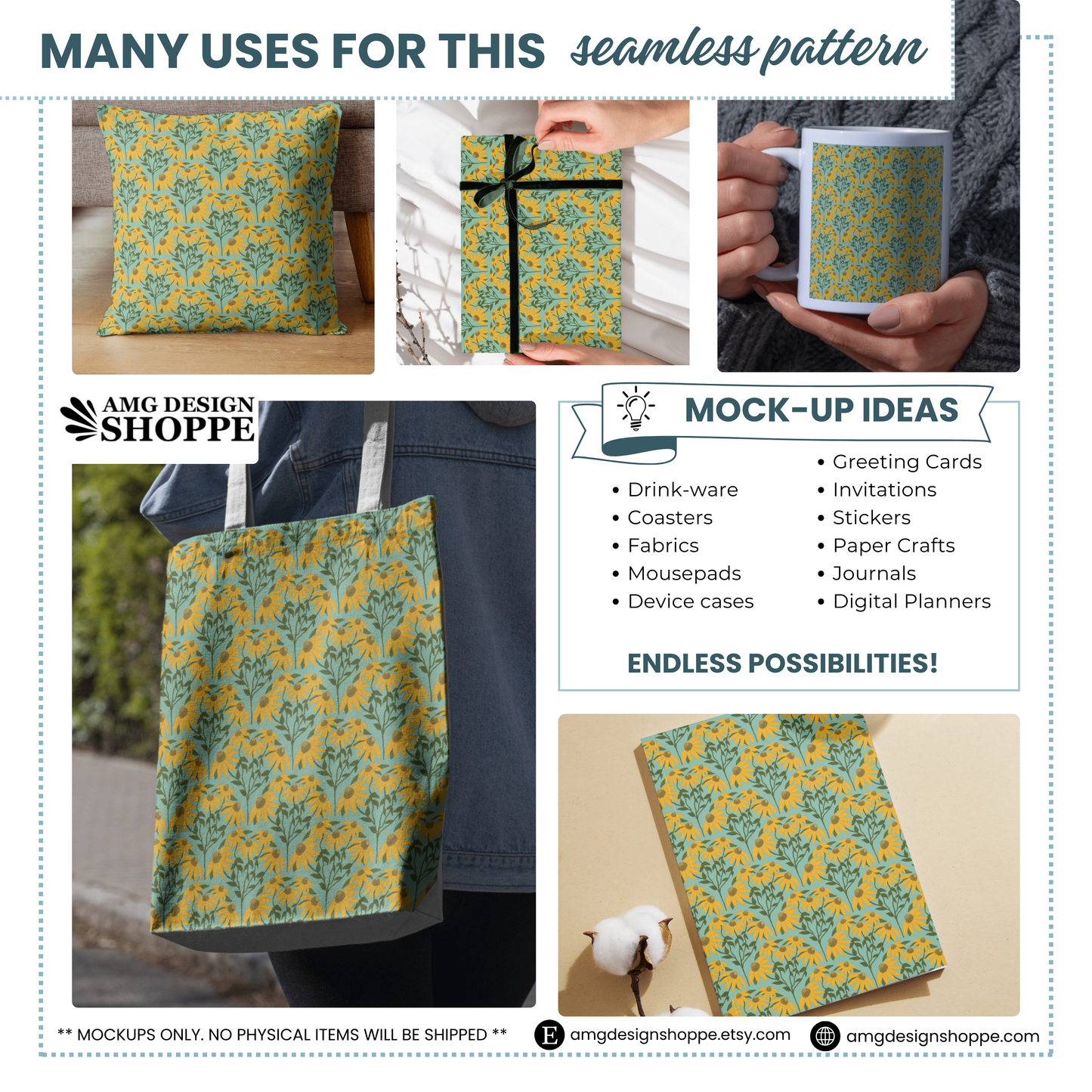 Coneflowers (Surface Pattern Design)