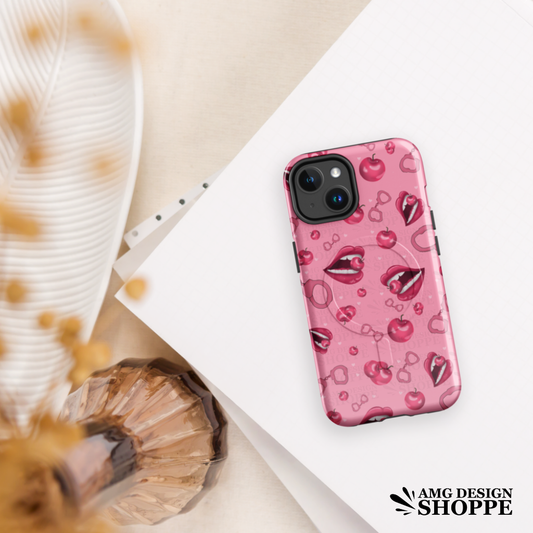 Flirty Cherry MagSafe® tough case for iPhone®