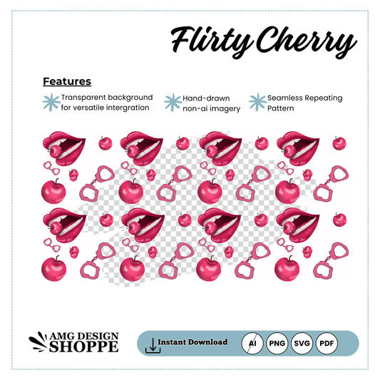 Flirty Cherry - Glass Can Wrap