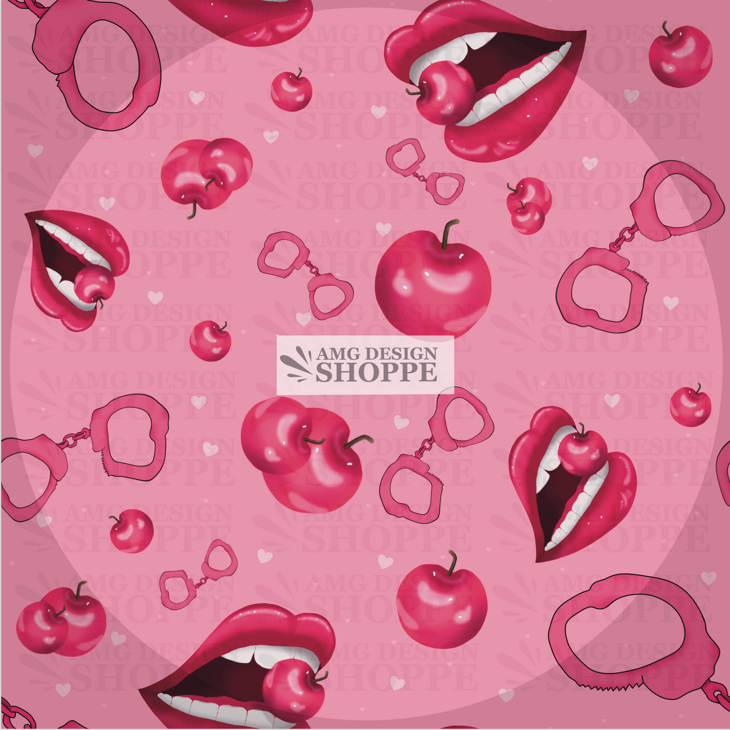 Flirty Cherry Seamless Pattern (Surface Pattern Design)