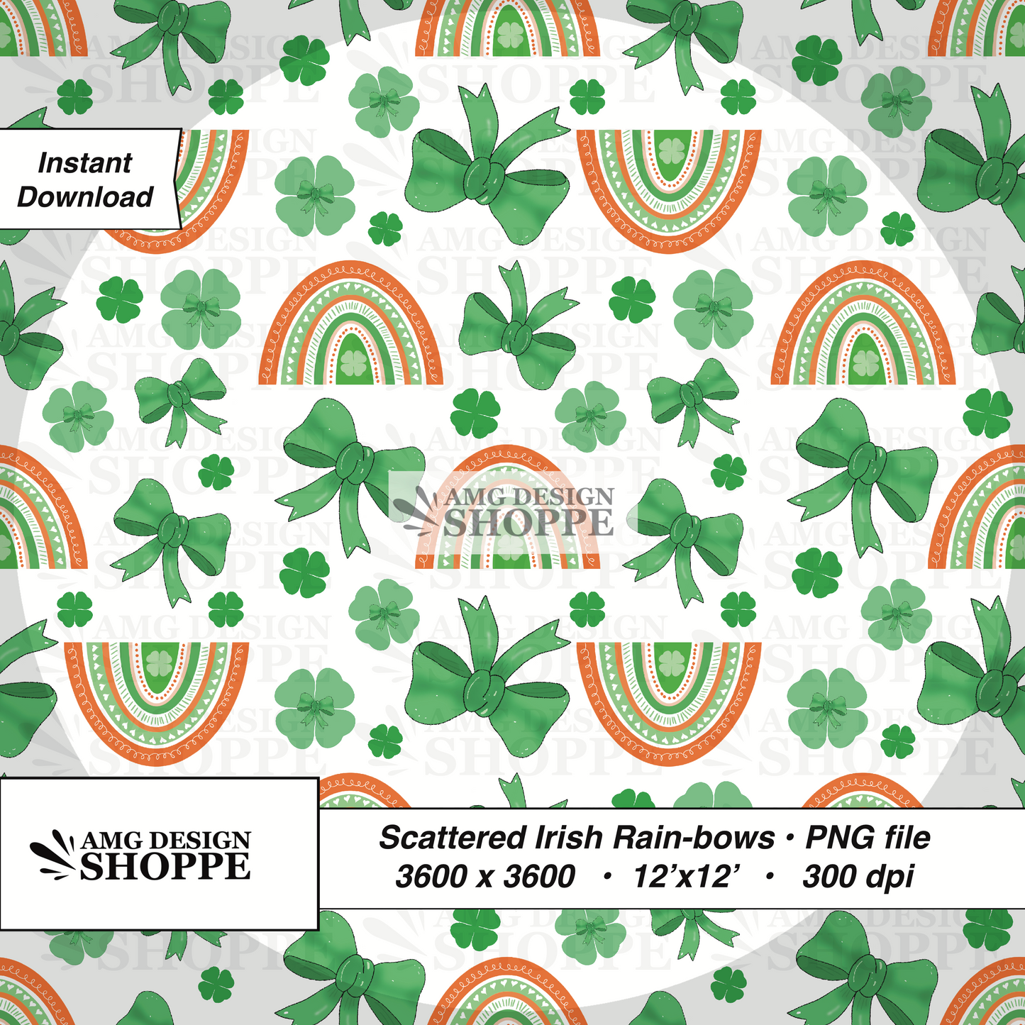 Scattered Irish Rain-bows (Surface Pattern Design)