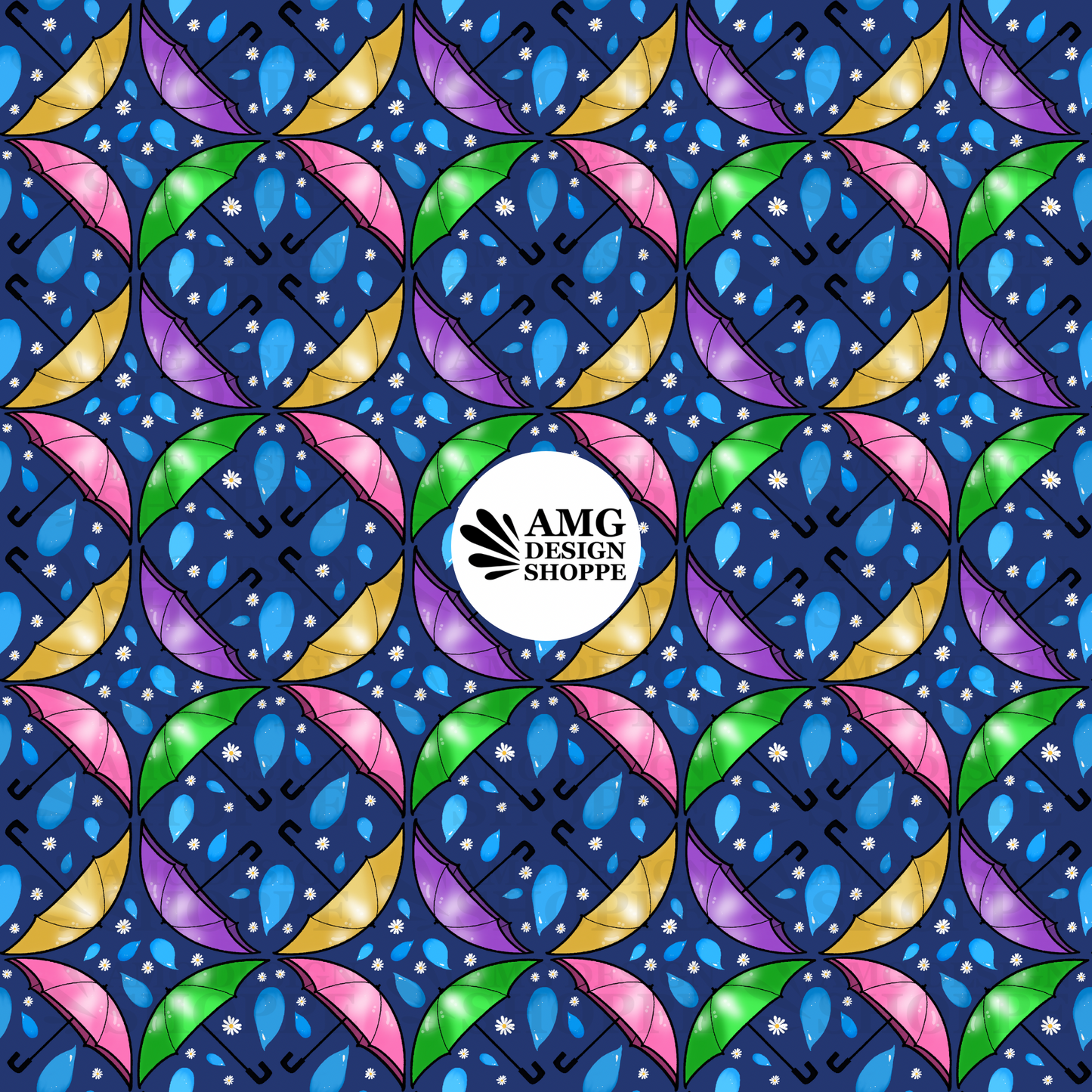 Rain-showers At Night (Surface Pattern Design)