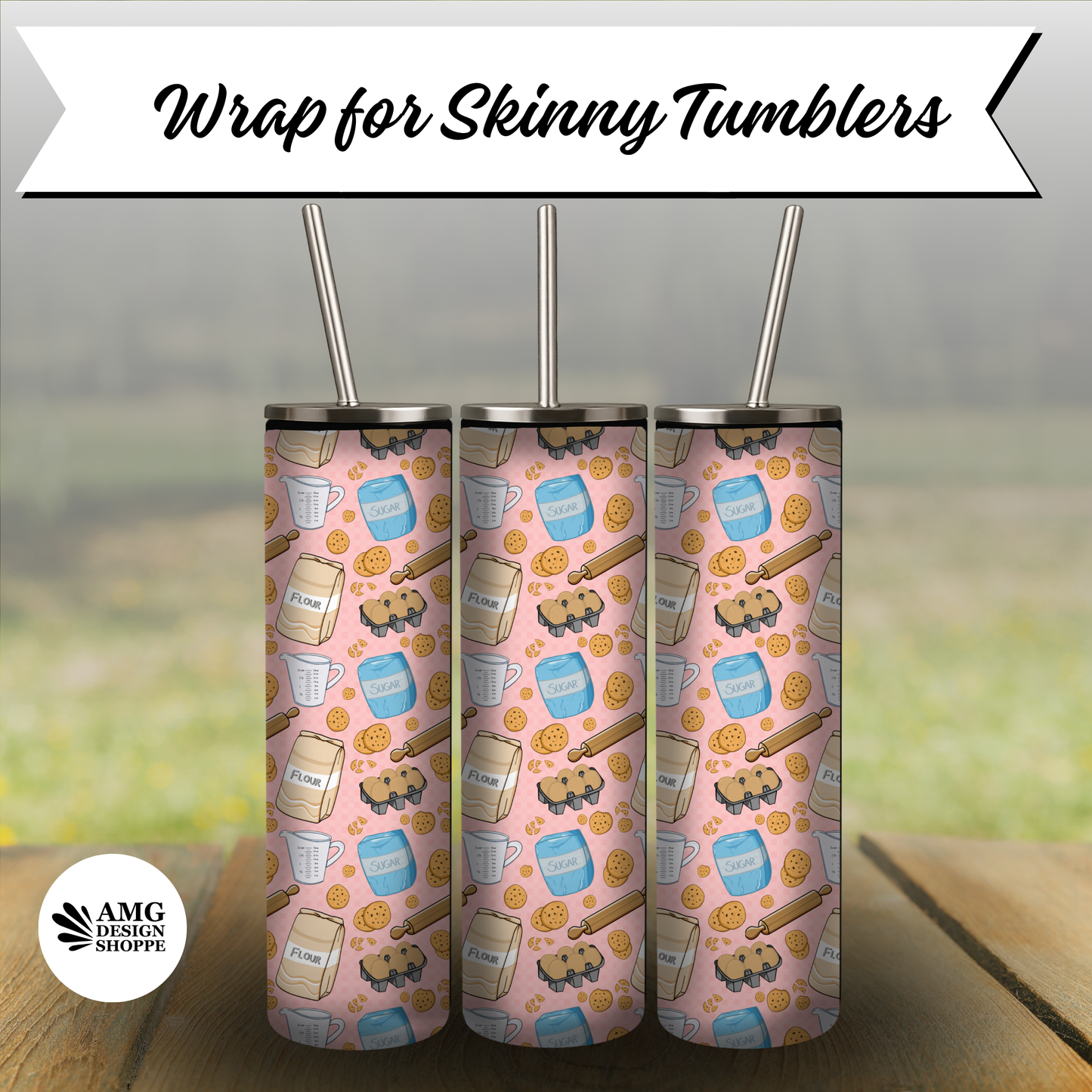Baking Cookies Themed Tumbler Wrap