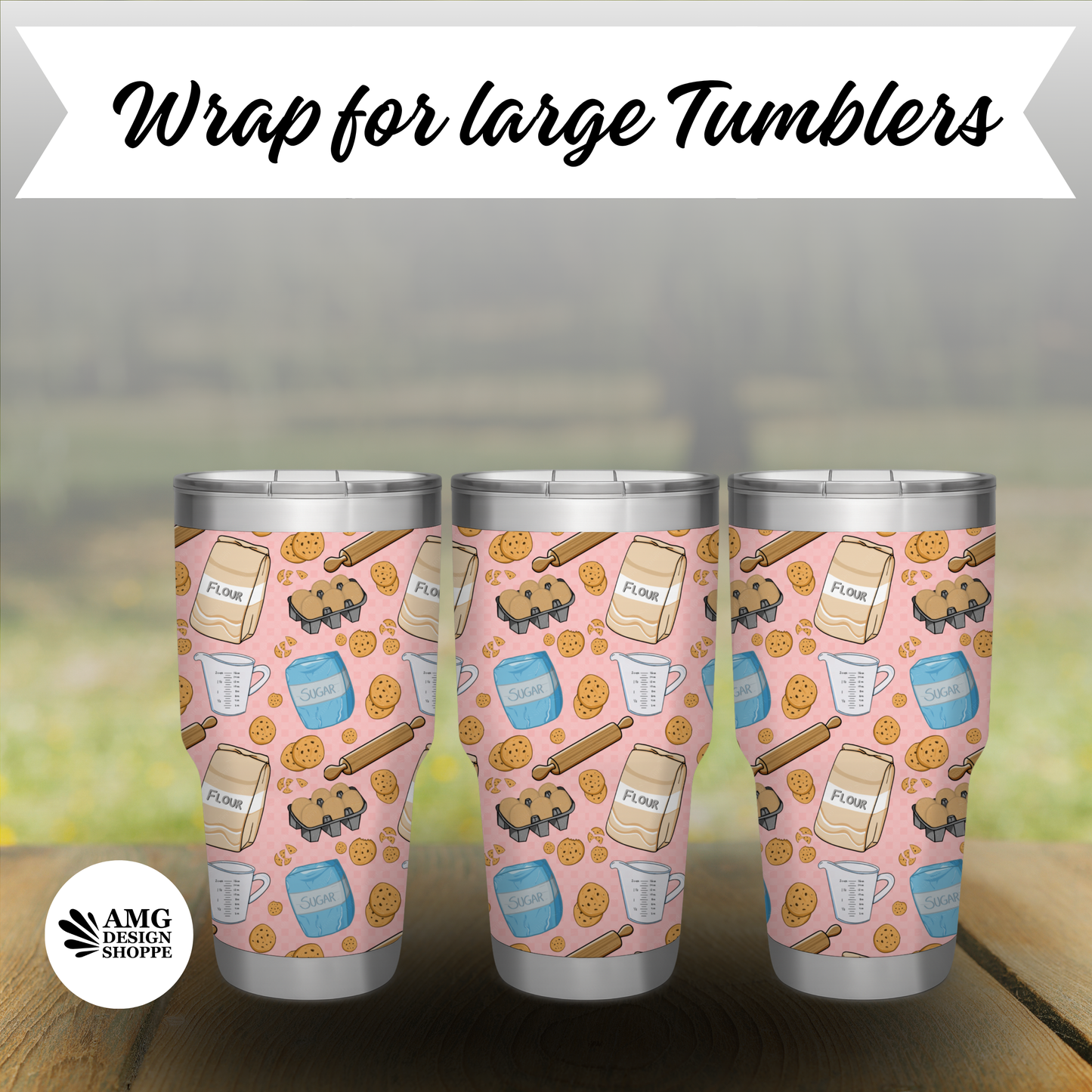 Baking Cookies Themed Tumbler Wrap