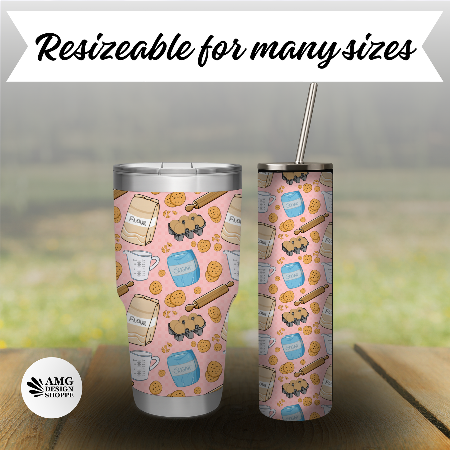 Baking Cookies Themed Tumbler Wrap