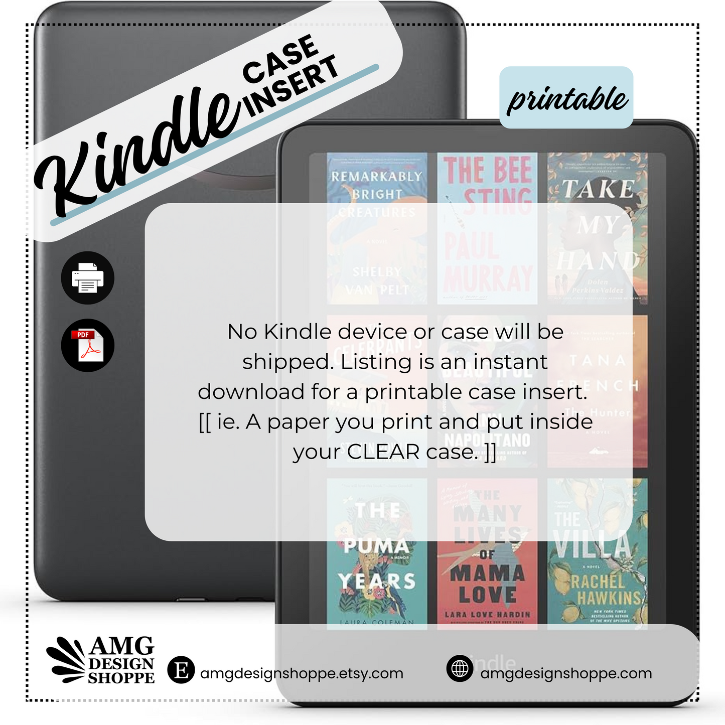 Kindle Case Insert - Cherry Good Time