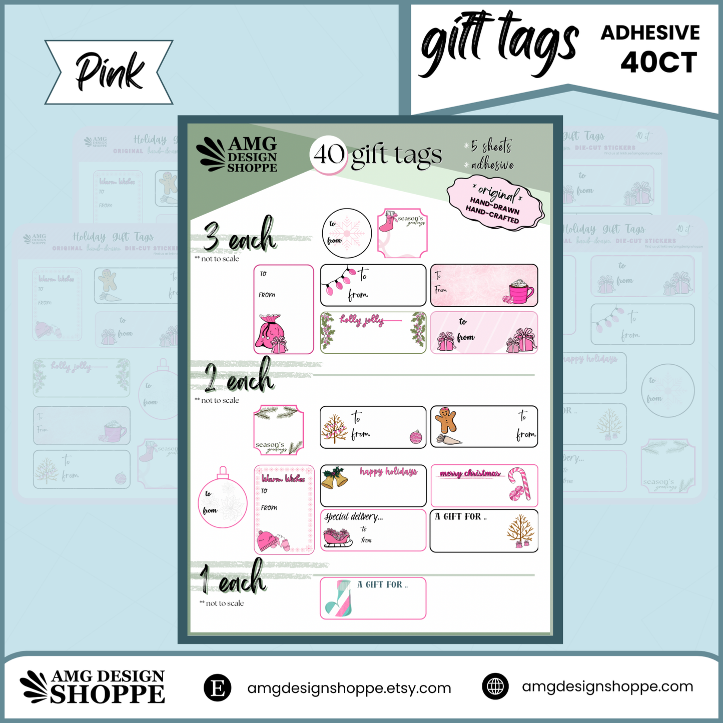Christmas Gift Tag Sheets - 40ct pack