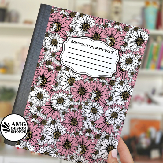 Pink & White Flowers (Composition Notebook)