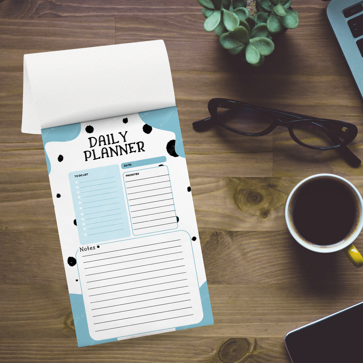 Blue & Black Daily (Notepad)