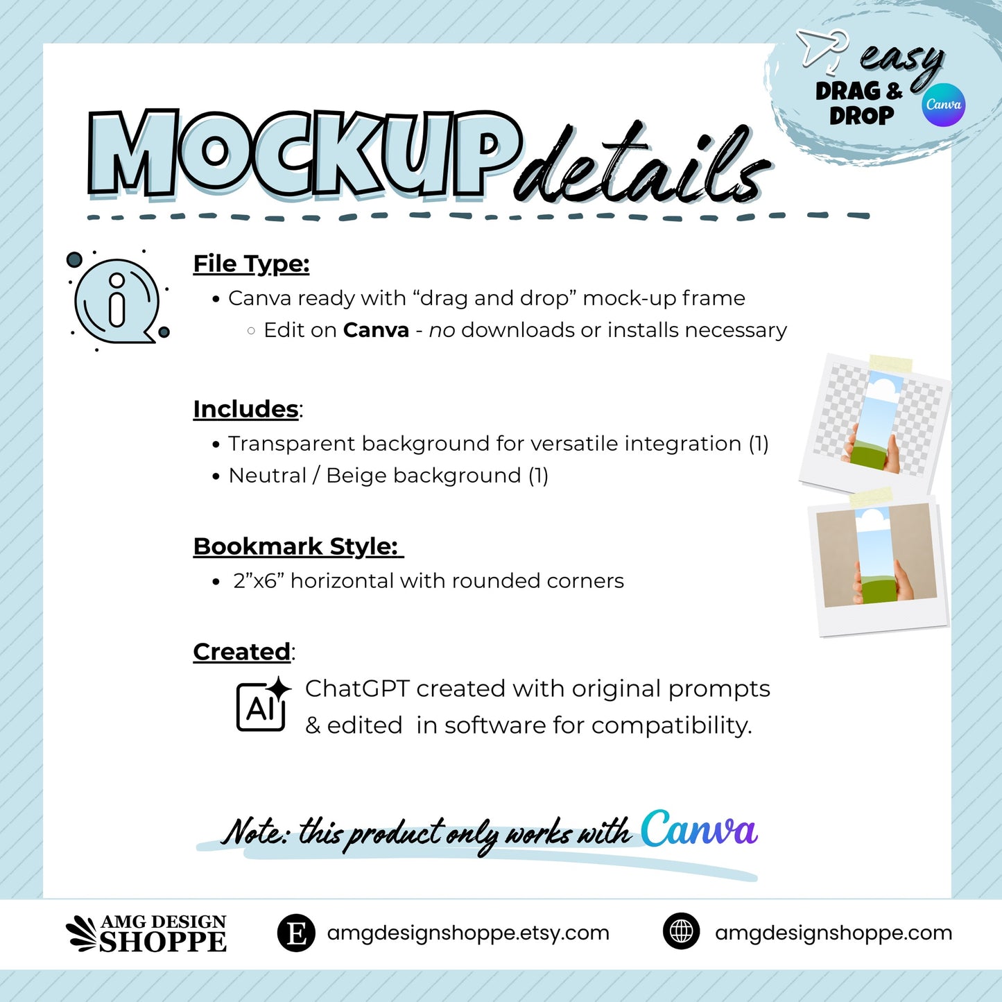 Canva Bookmark Mockup