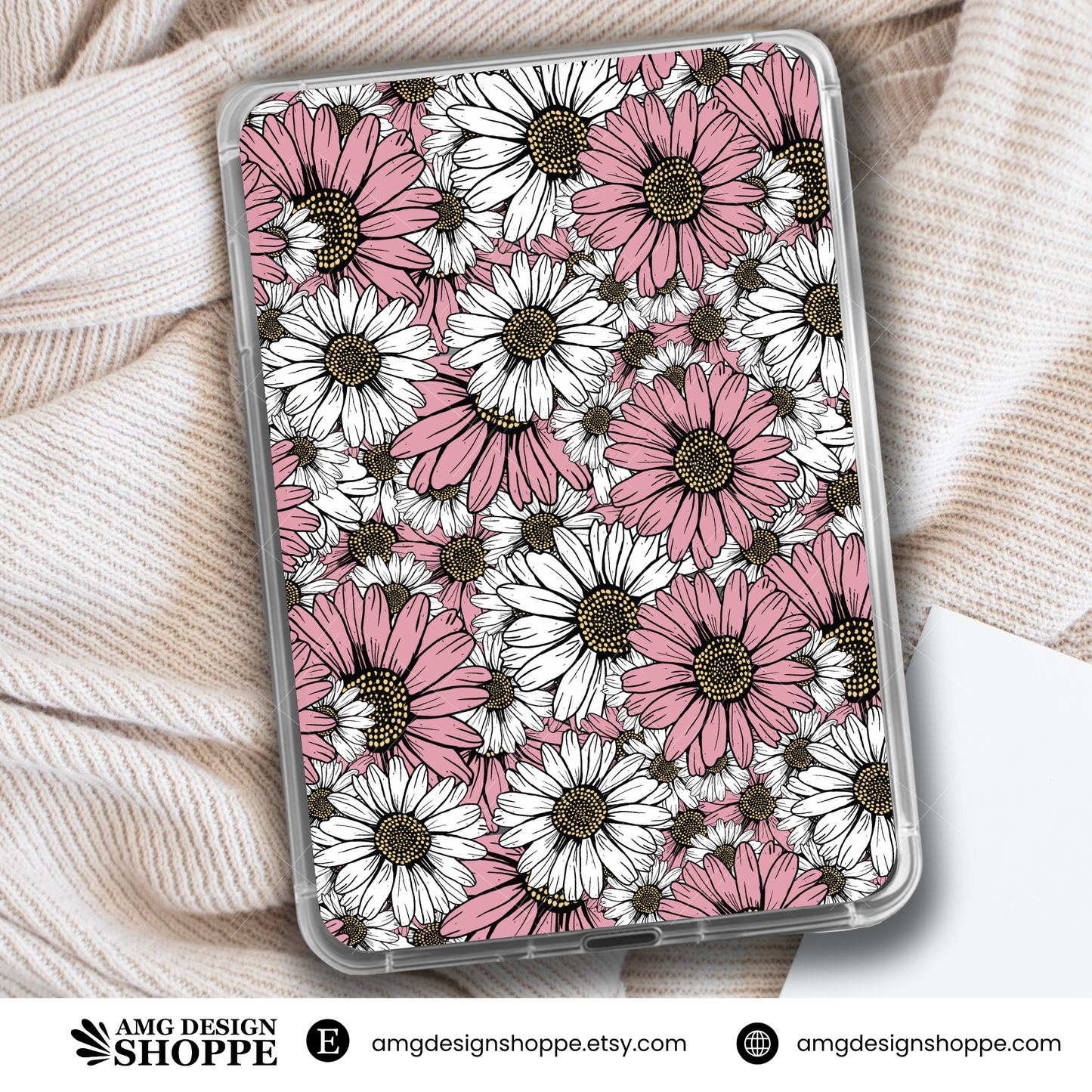 Pink White Flowers - Kindle Insert