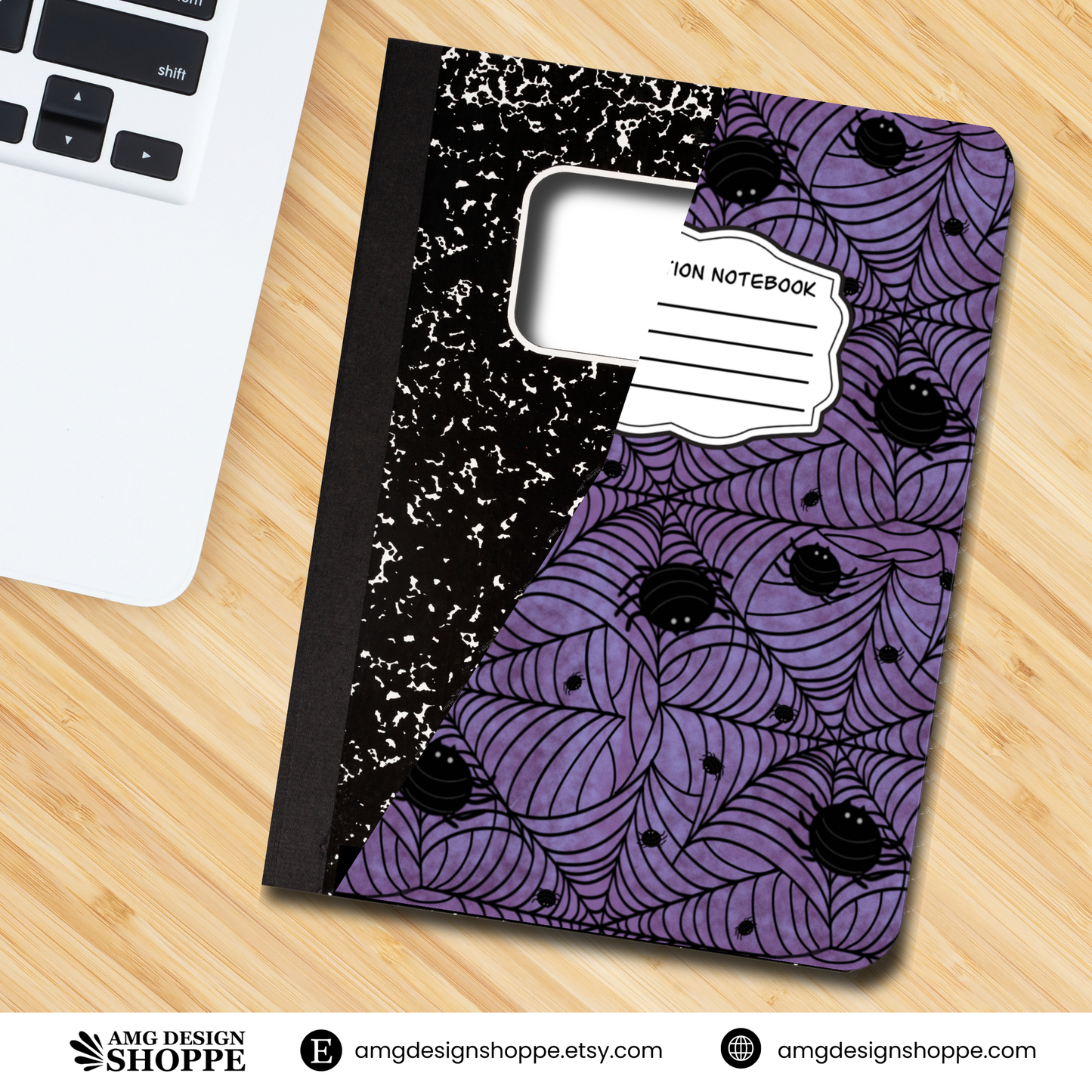 Purple Spider Web (Composition Notebook)