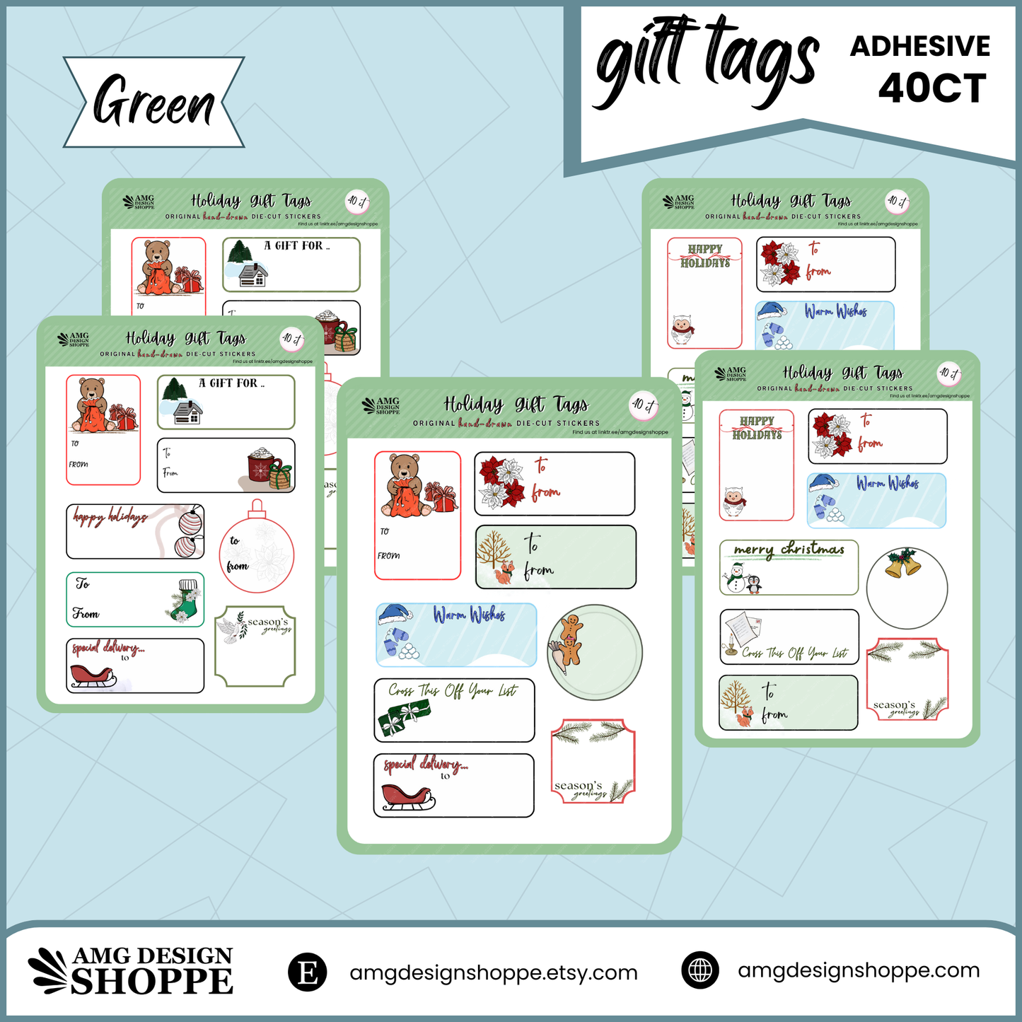 Christmas Gift Tag Sheets - 40ct pack