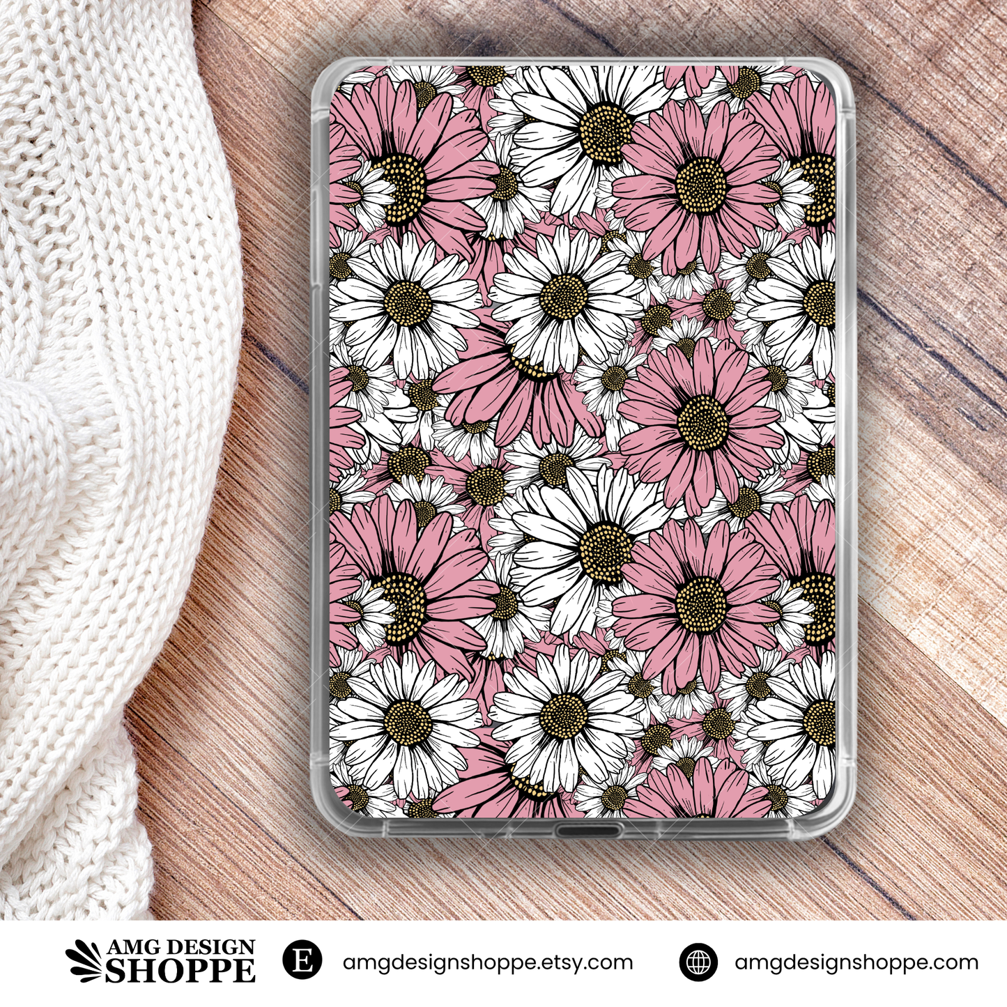 Pink White Flowers - Kindle Insert