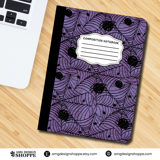 Purple Spider Web (Composition Notebook)