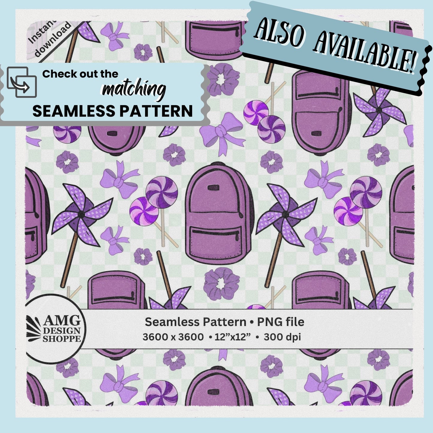 Purple Backpack (Composition Notebook)