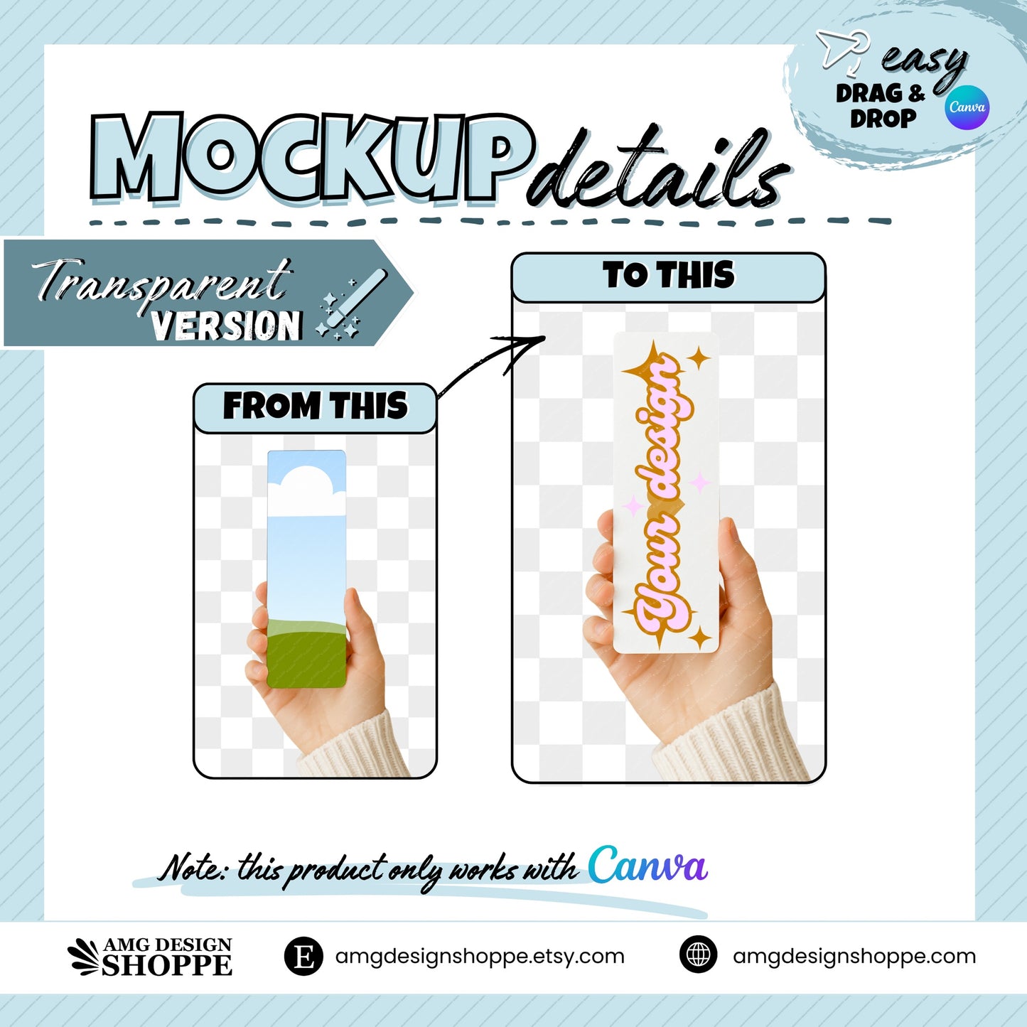 Canva Bookmark Mockup