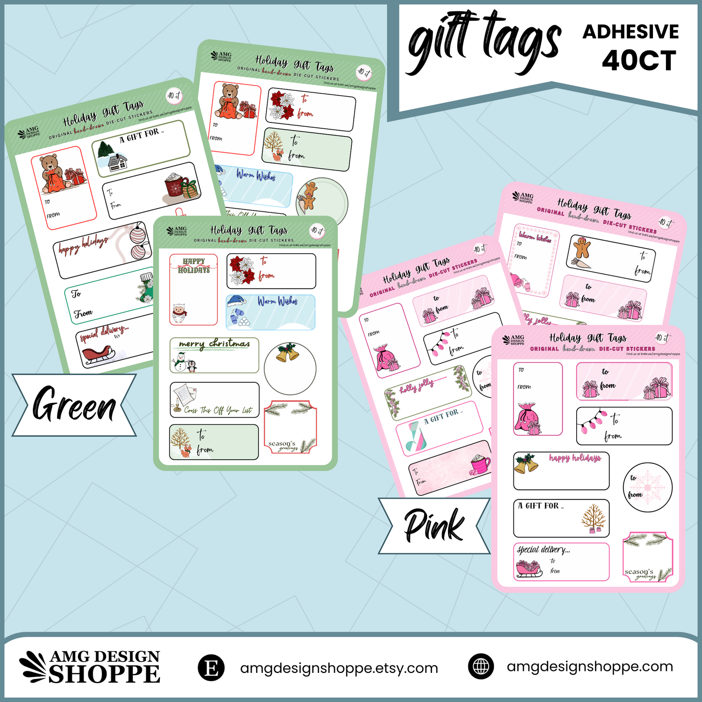 Christmas Gift Tag Sheets - 40ct pack