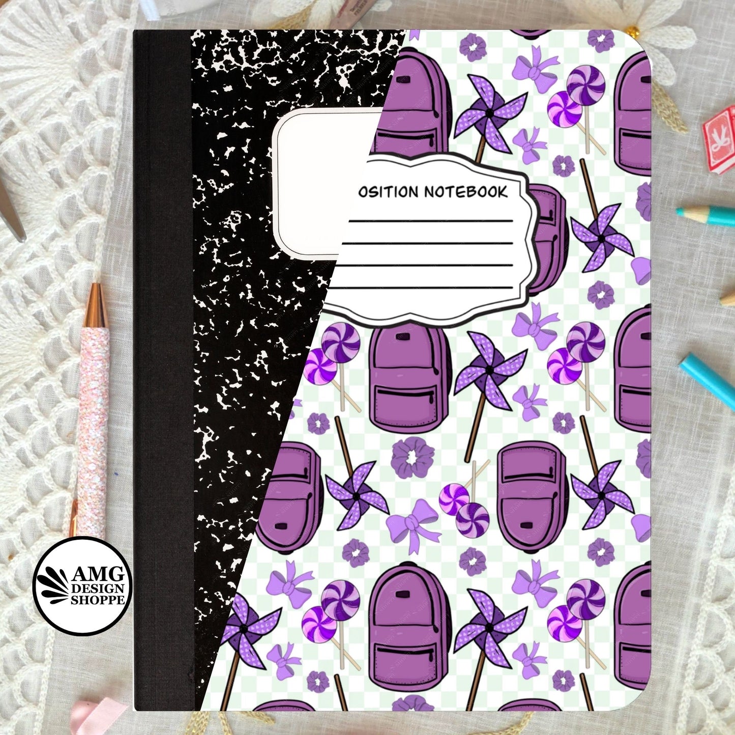 Purple Backpack (Composition Notebook)