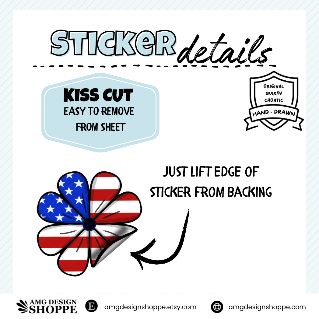 Red, White & Blue US Summertime (Sticker Sheet)