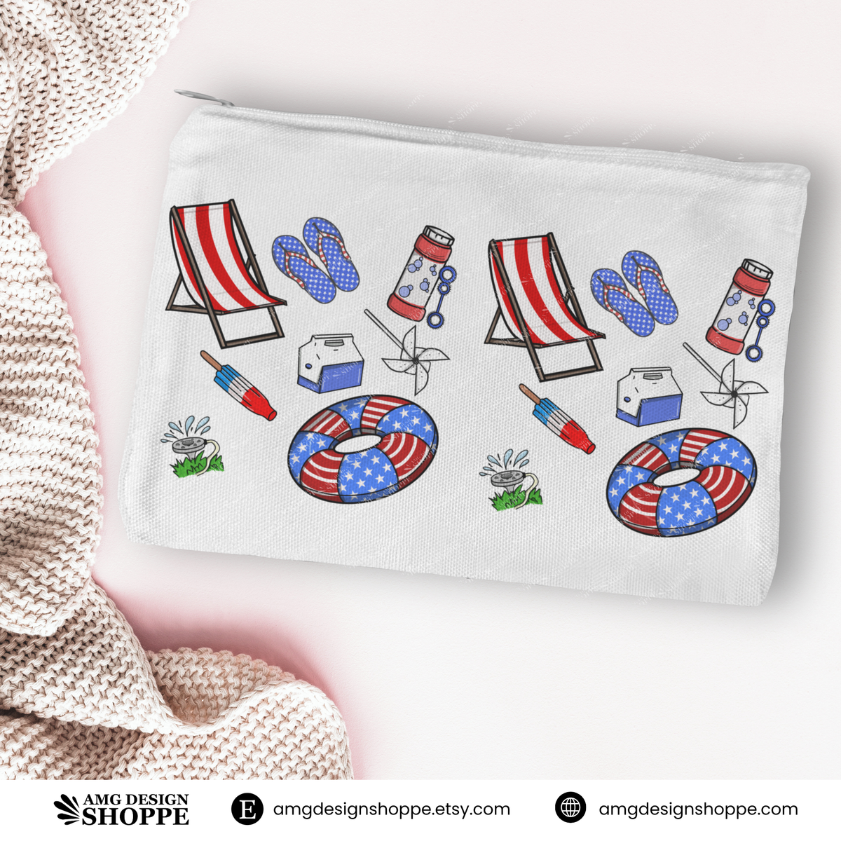 Patriotic Summer (Zipper Pouch)