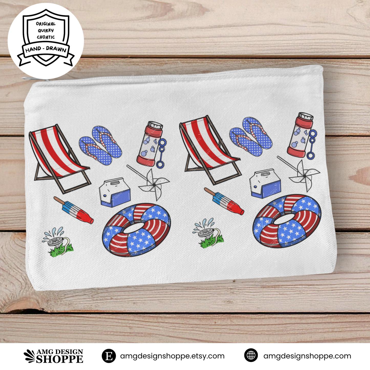 Patriotic Zip up Pouch