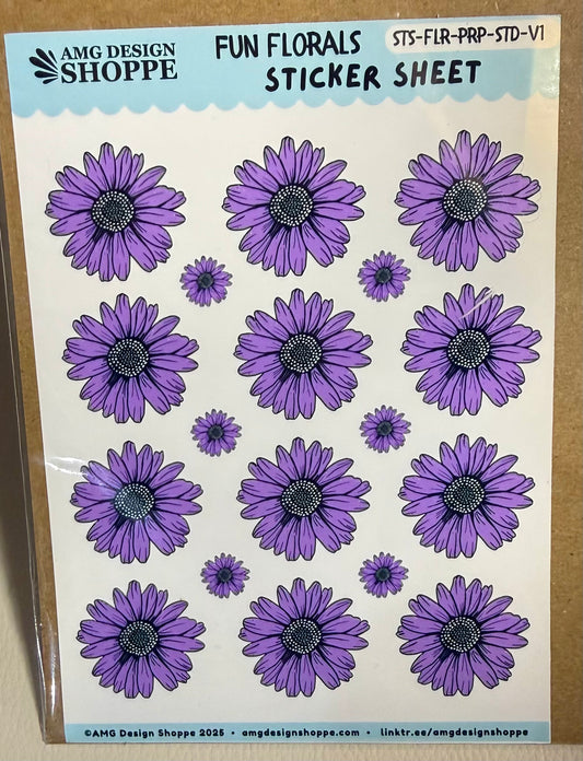Purple Flowers (Sticker Sheet)