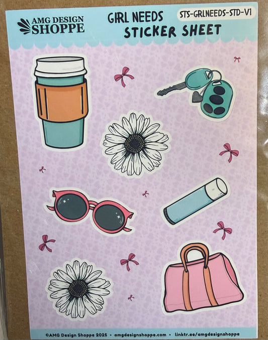 Girl Needs (Sticker Sheet)