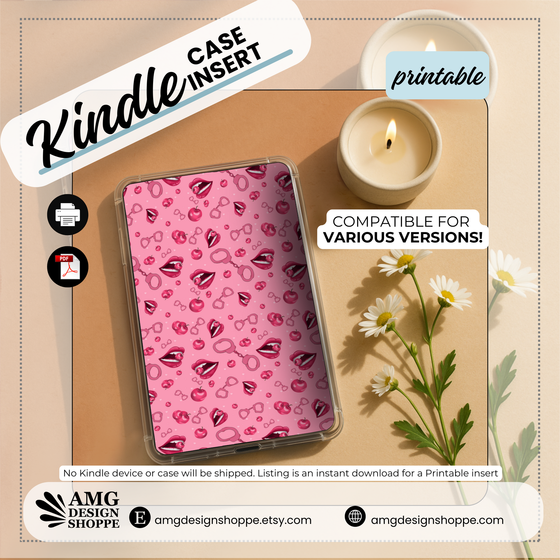 Kindle Case Insert - Cherry Good Time