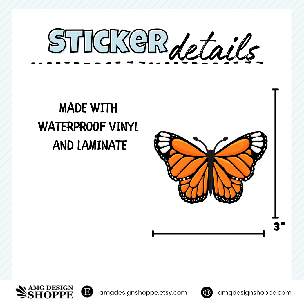Monarch Butterfly (Sticker)