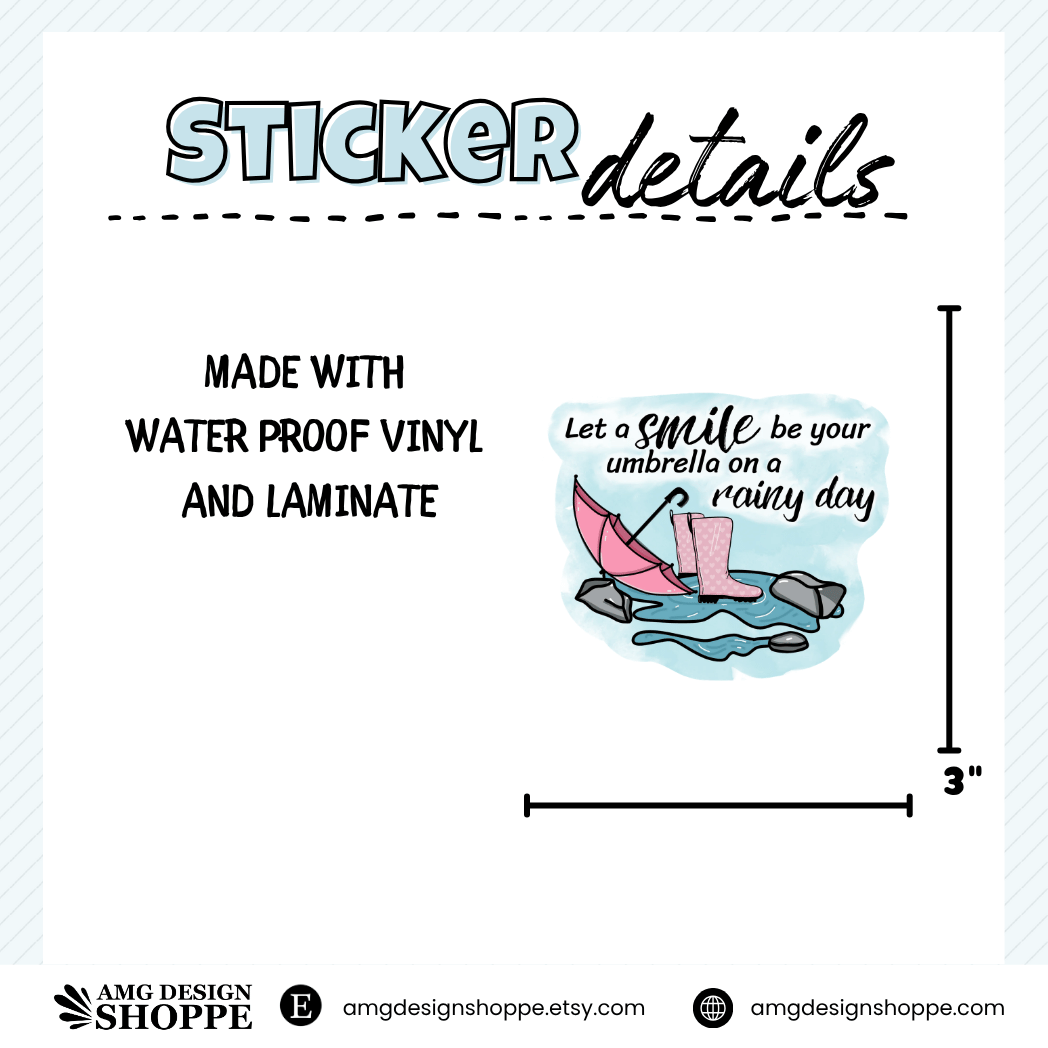 Smile on a Rainy Day (Sticker)