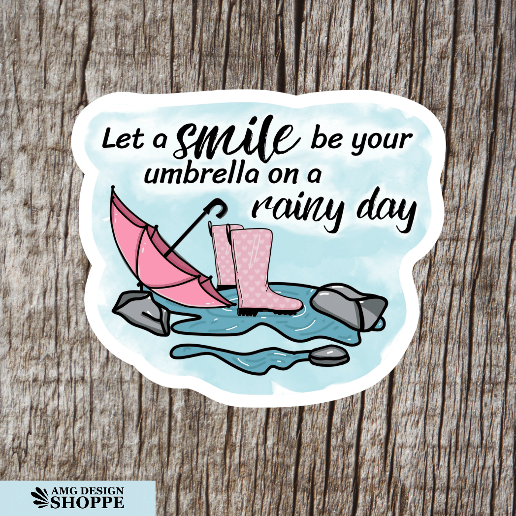 Smile on a Rainy Day (Sticker)