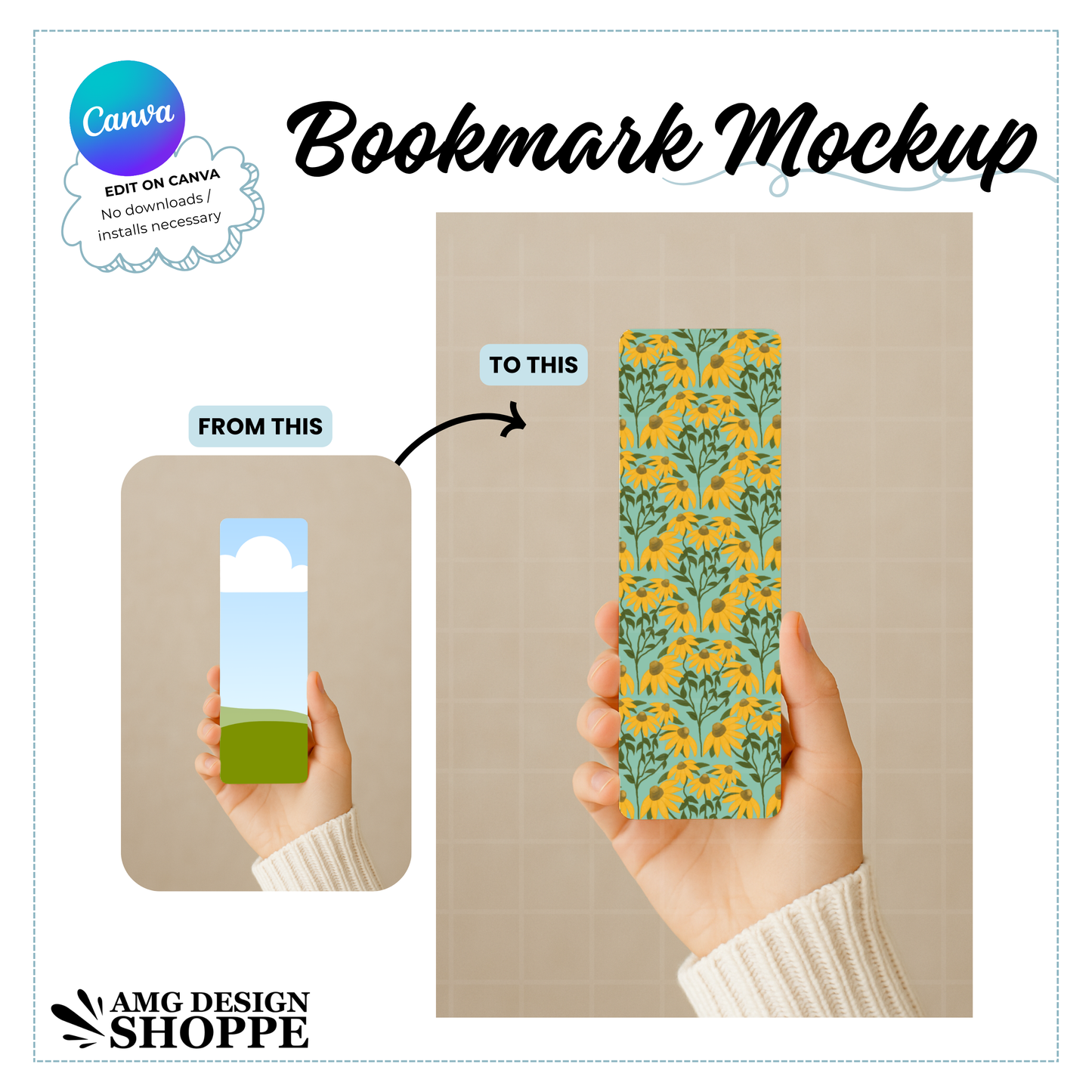 Canva Bookmark Mockup